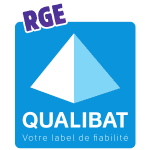 Logo de la certification RGE Qualibat, gage de qualité en menuiserie.